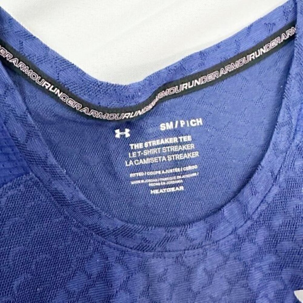 Under Armour The Streaker Tee Activewear‎ Workout Tank Top Blue Size  Small - Picture 5 of 8